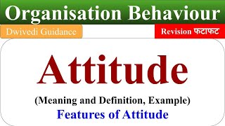 Attitude meaning attitude definition attitude types components of attitude features OB [upl. by Nairam131]