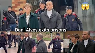 video Dani Alves leaving prison after bail of €1 million was paid [upl. by Ecyla]