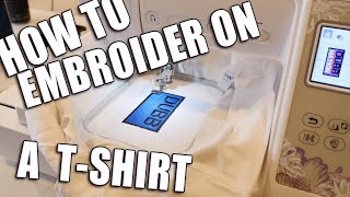 How to embroider on a tshirt [upl. by Bollinger]