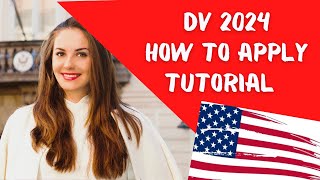 dv visa lottery 2024  How to apply TUTORIAL [upl. by Enelyt]