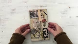 Travel Folio  Junk Journal  Tim Holtz Ideaology 2020  Creativation 2020  Flip Through [upl. by Colleen30]