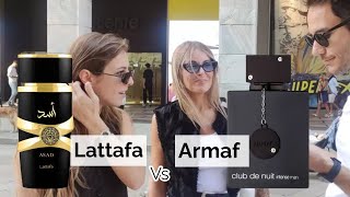 Women react to Lattafa Asad vs Armaf Club de nuit intense man [upl. by Lucas127]