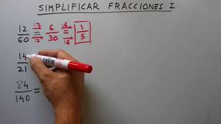 1° ESO Simplificar fracciones 1 [upl. by Cyprus]