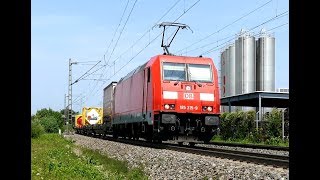 Zugverkehr auf der Rheintalbahn vor dem Totalausfall in Rastatt  heavy train [upl. by Otsuj]