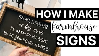 How I Make Farmhouse Signs  Easy DIY Wood Signs [upl. by Tlaw]