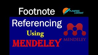 How to add footnote reference using mendeley  Mendeley tutorial  plagfreecontent [upl. by Rats]