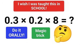 How to multiply decimals with whole numbers math mathematics decimals multiplication multiply [upl. by Atniuqal]