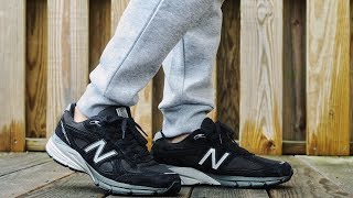 New Balance 990v4 quotBlackSilverquot ON FEET [upl. by Iah]