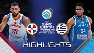 Giannis Antetokounmpo and Greece prevail vs Dominican Republic  Highlights  FIBA OQT 2024 Greece [upl. by Naul]