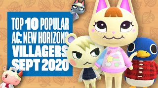 Top Ten Most Popular Villagers In Animal Crossing New Horizons SEPTEMBER 2020  IS YOURS AT THE TOP [upl. by Siro381]