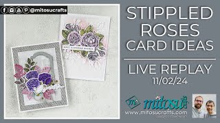 Handmade Card Ideas with Softly Stippled Roses by Stampin Up [upl. by Musetta776]