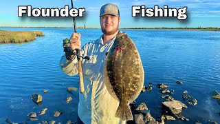 I CAUGHT then COOKED everyone’s FAVORITE FISH Flounder Fishing [upl. by Hales]