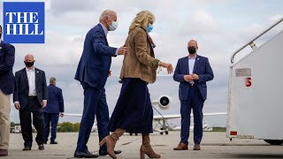 Bidens depart JBA to attend dignified transfers of fallen soldiers from Afghanistan [upl. by Fairlie]