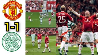 Man United legends vs Celtic legends 11  Wayne Rooney superb free kick goal [upl. by Ateiram]