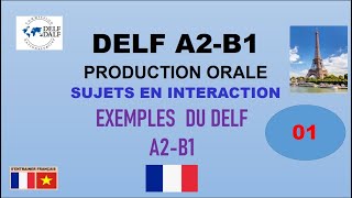 DELF A2B1 Production oral exemples interactions delf exam speaking [upl. by Justina]