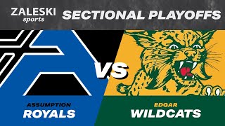 Assumption vs Edgar  2023 WIAA Girls Sectional Basketball [upl. by Primaveras]