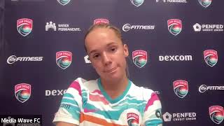 Hanna Lundkvist PostMatch San Diego Wave 01 Portland Thorns 7524 [upl. by Lareena]