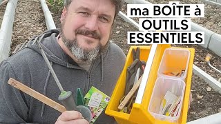 Ma BOÎTE à OUTILS ESSENTIELS qui me suit partout au potager [upl. by Rednasela]