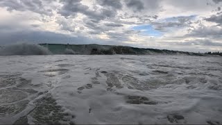 MASSIVE SHOREBREAK DURING A STORM POV [upl. by Amaty]