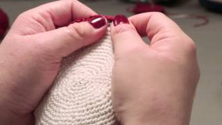 How to knit a kippah step 8 Final [upl. by Mercola870]