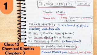 1 Chemical kinetics what is the rate what kind of reactions we study in chemical kinetics class12 [upl. by Harshman]