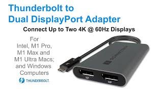 Sonnet Thunderbolt to Dual DisplayPort Adapter  Overview Video [upl. by Zipnick170]