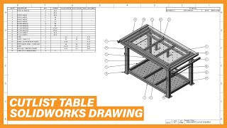 How to create a PERFECT Weldment CUTLIST  SolidWorks Drawing [upl. by Goltz]