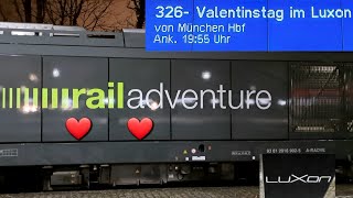 💕Valentinstag im LuXon mit NEUER❗ Railadventure Lok Herkules 2016 902 in LindauInsel aus München [upl. by Ydnamron]