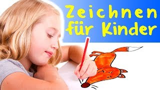 Zeichnen für Kinder – Malen auf einfache Weise lernen [upl. by Akenna]