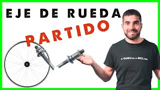 Como cambiar el eje de una rueda de bicicleta partido  tutorial completo [upl. by Hgiellek]