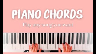 Piano Chords  The Basics to Playing Any Song You Want [upl. by Gildea]