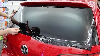 Back Window Tint VW GOLF Made EASY [upl. by Enniotna157]