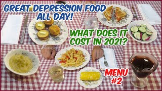 We Ate Depression Era Food ALL DAY Menu 2 💰 What Did It Cost In 2021  Healthy Budget Meals For 2 [upl. by Coombs625]