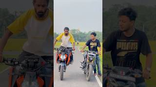 Tag Your Jigri Yaar 🔥😍  Bikram Bantai 07 Stunt Vlog 😱 shorts ktm [upl. by Hanonew]