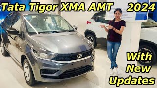 2024 Tata Tigor XMA Automatic Car🩷Best Sedan in AMT👌 Hindi Review balvinderkaur viral tata tiago [upl. by Amilas]