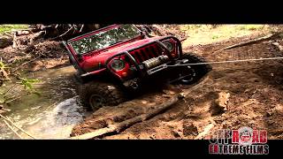 Jeep Wrangler Mudhole winching [upl. by Leimaj535]