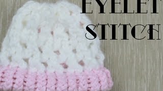 Loom Knitting Eyelet Stitch [upl. by Notserp506]