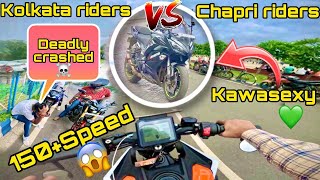 Kawasexy 1000 crash by chapri Rider crazycrashdangerfollowmebikeridebikervairalvideo [upl. by Enael54]