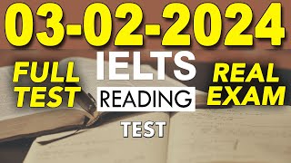 IELTS Reading Test 2024 with Answers  03022024 [upl. by Acireit]