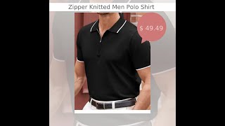 ⚡Buy Zipper Knitted Men Polo Shirt exclusively at LeStyleParfaitcom 👈 [upl. by Litnahs36]