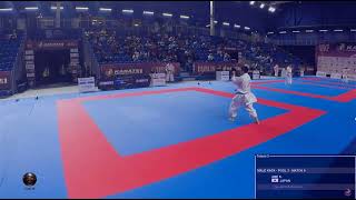 Mattia Busato vs Sakichi Abe  Elimination Male Kata  Dublin 2023 [upl. by Neelak]