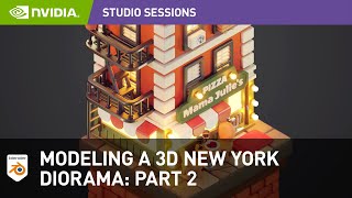 Blender Modeling 3D New York Diorama w Julianna Lebedeva  Part 2 Adding Details [upl. by Mayman]