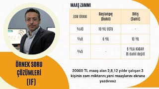 Örnek Uygulama 12 Maaş Zammı Hesaplama [upl. by Ditter60]