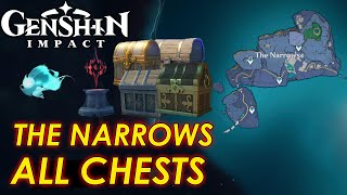 All Chests The Narrows Enkanomiya Island Mysterious Seelie Time Trial Challenge  Genshin Impact [upl. by Airam326]