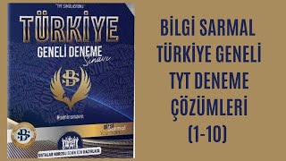 BİLGİ SARMAL TÜRKİYE GENELİ 2022 TYT DENEME ÇÖZÜMLERİ  110 [upl. by Bilow476]