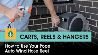 How to use Popes Auto Wind Hose Reel [upl. by Inaffit773]