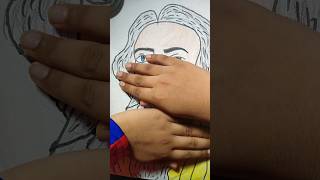 Drawing of Rabindranath Tagore🎨🖌️😊art shortvideo rabindranathtagore shortsytviral Aavigun [upl. by Nnylesor600]