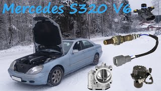 W220 Mercedes S320 V6 Engine Components Location  S500 [upl. by Andert]