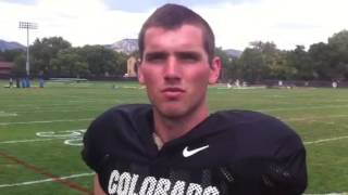 cubuffs punter Darragh ONeill talks about the 2013 season [upl. by Adnahcal69]