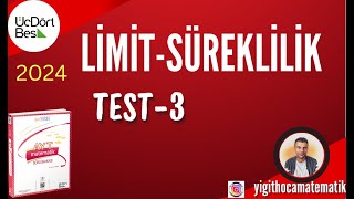 345 AYT MATEMATİK SB 2024  LİMİT SÜREKLİLİK  TEST 3 [upl. by Chrissie361]